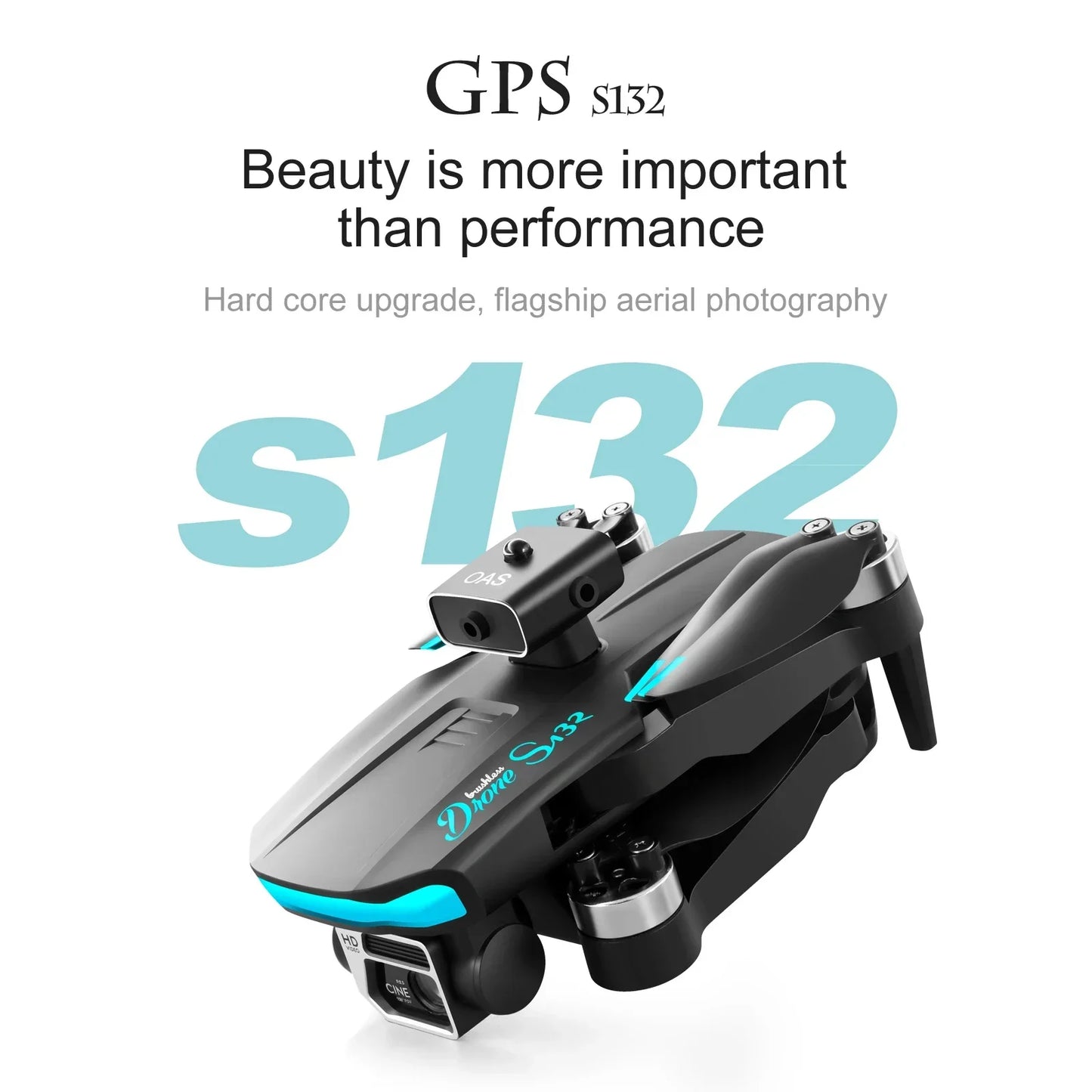 S132 Brushless Drone GPS Aircraft Electric Adjustment High Definition Aerial Photography Dual Camera Obstacle Avoidance 2000M