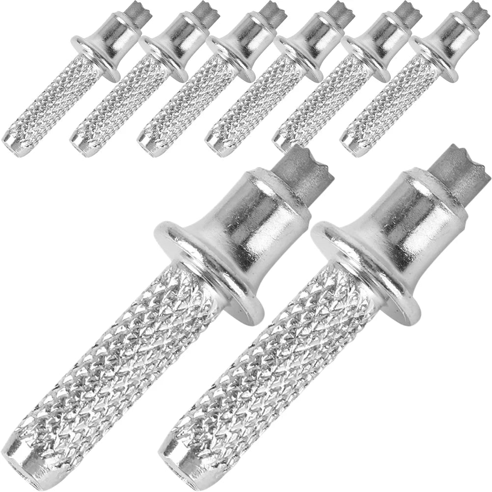 8 Pcs Replacement Trekking Pole Tips Hiking Accessories Walking Sticks Parts Camping Gear For Anti Slip Spikes Metal Feet