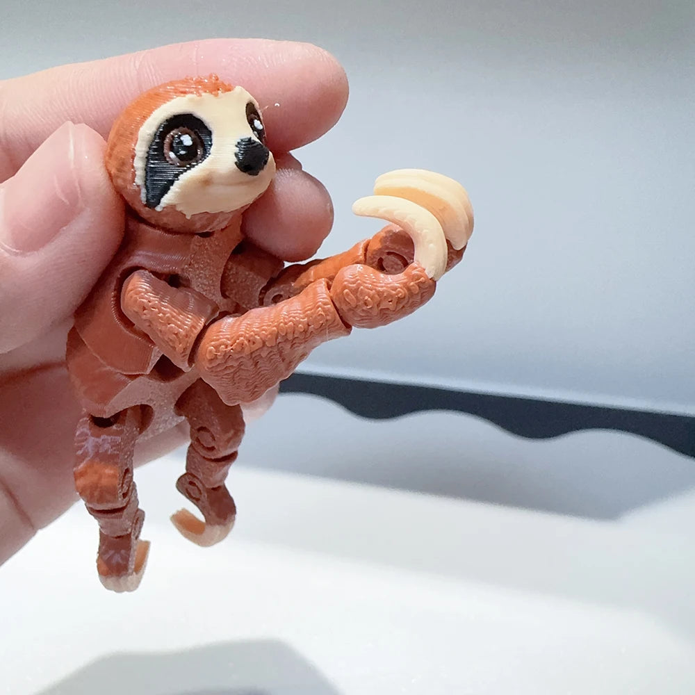 3d Printed Cute And Silly Sloth Model Plastic Ornament Desktop Decoration Sculpture Ornament Holiday Gift