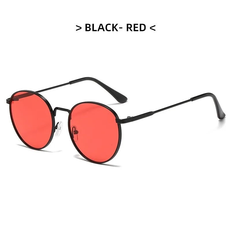 Women Men Sunglases Round Sun Glasses New Women's Metal Frame Fishing Glasses Eyewear UV400 Shades for Lady