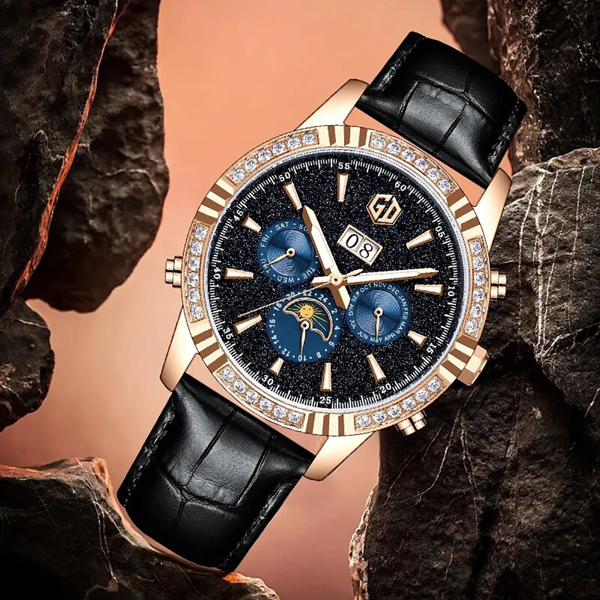 GD 2025 Stainless Steel Waterproof Men Star Design Watches Top Brand Luxury Transparent Mechanical Sport Male Wrist Watche