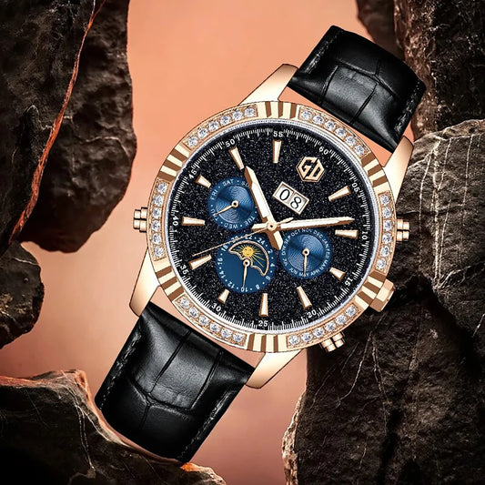 GD 2025 Stainless Steel Waterproof Men Star Design Watches Top Brand Luxury Transparent Mechanical Sport Male Wrist Watche