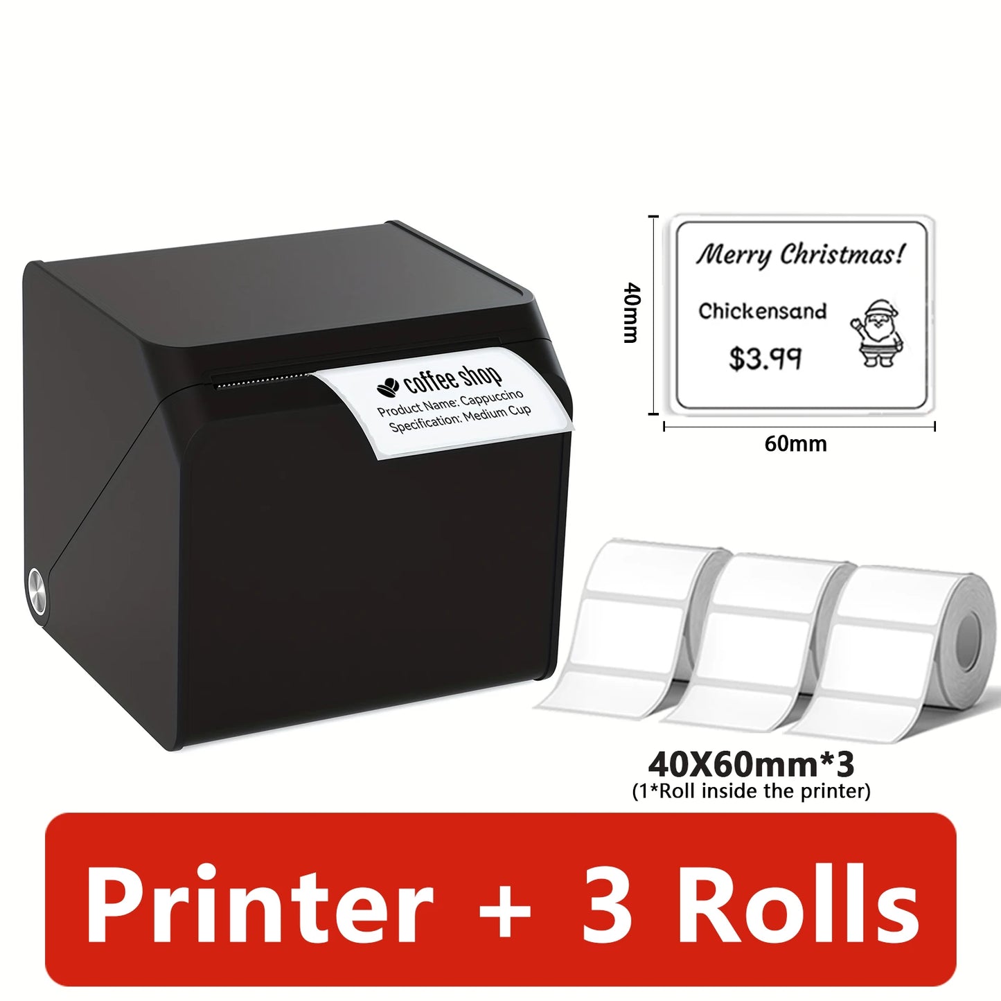 HPRT T260LR Portable Thermal Printer 203dpi Adhesive Sticker Desktop Printer Wireless High-Speed Barcode Maker Machine For Home