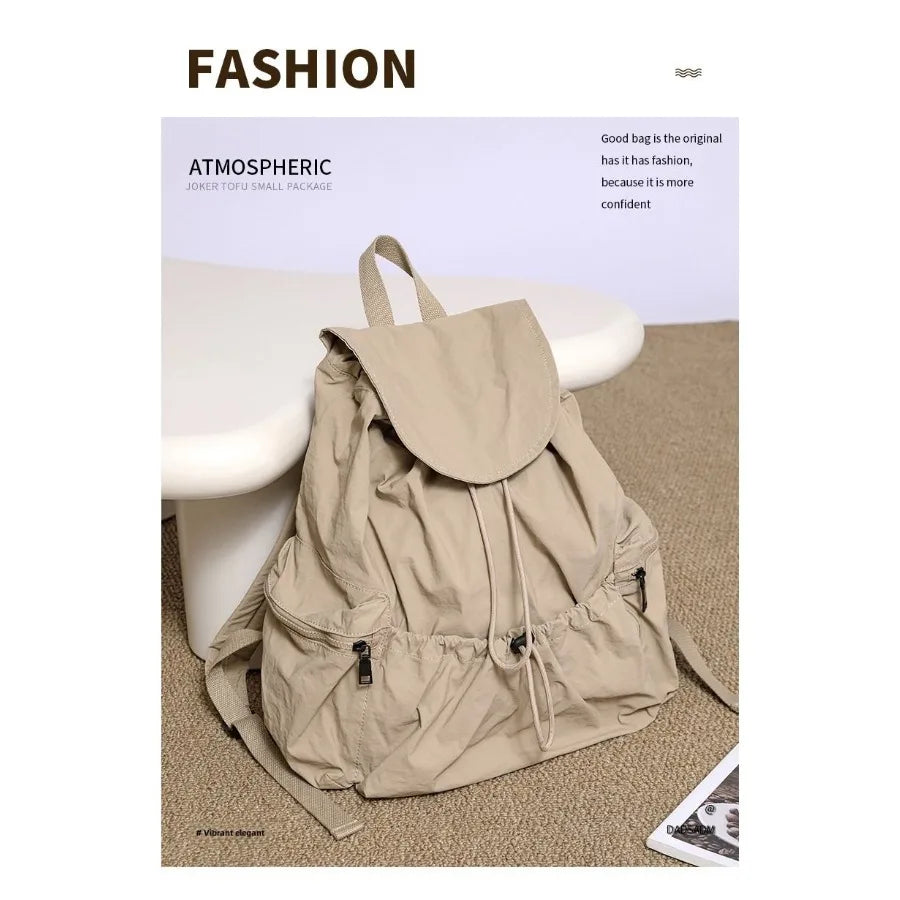 New Korean niche largecapacity lightweight nylon cloth shoulder bag girls casual travel commuting college students backpacks