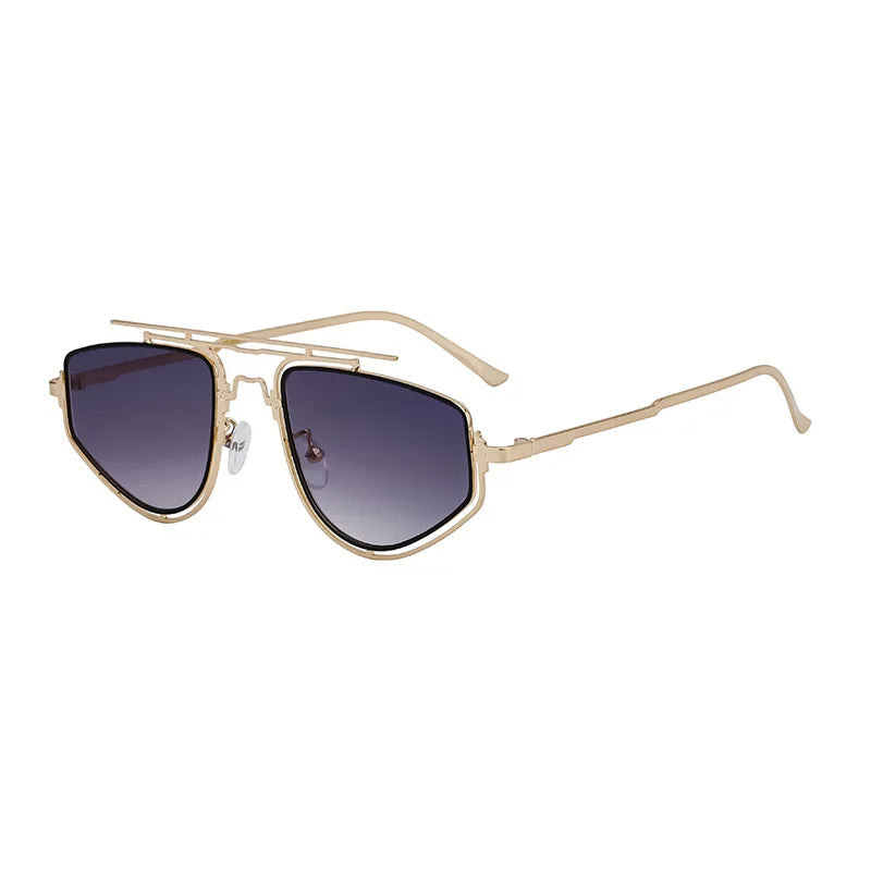 Trendy Gothic Steampunk Square Sunglasses for Men Futuristic Punk Eyewear Metal Frame Drving Shades UV400 Protection Sun Glasses