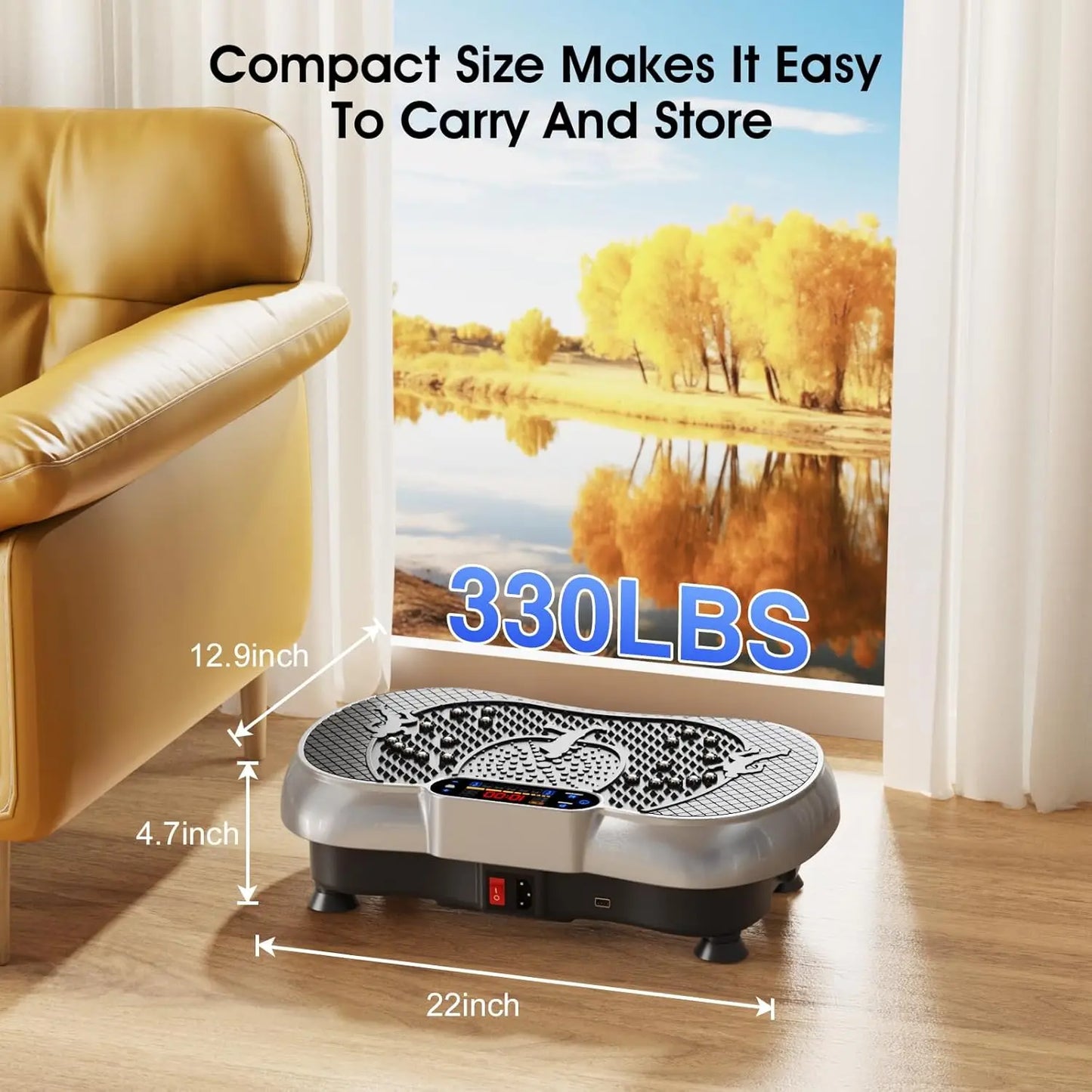 Vibration Plate Exercise Machine, 180 Speed Levels Vibration Plate for Lymphatic Drainage, Whole Body Workout Vibrating Fitness
