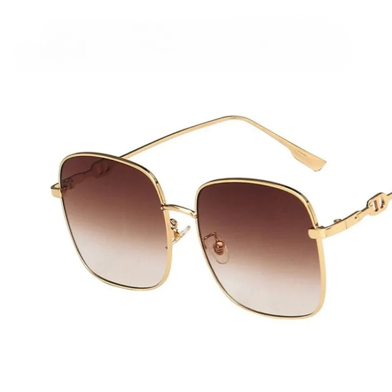 Unglasses for Women Fashion Square Frame Beach Gradient Sunglass Original Lady Retro Branded Shades UV400 Eyeglasses