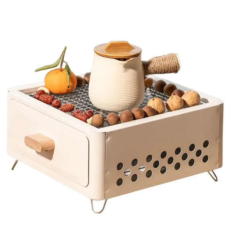 Portable BBQ Charcoal Grill Mini BBQ Tool Kit Picnic Beach Household Garden Barbecue Grill Bbq Grill Outdoor Camping Grill