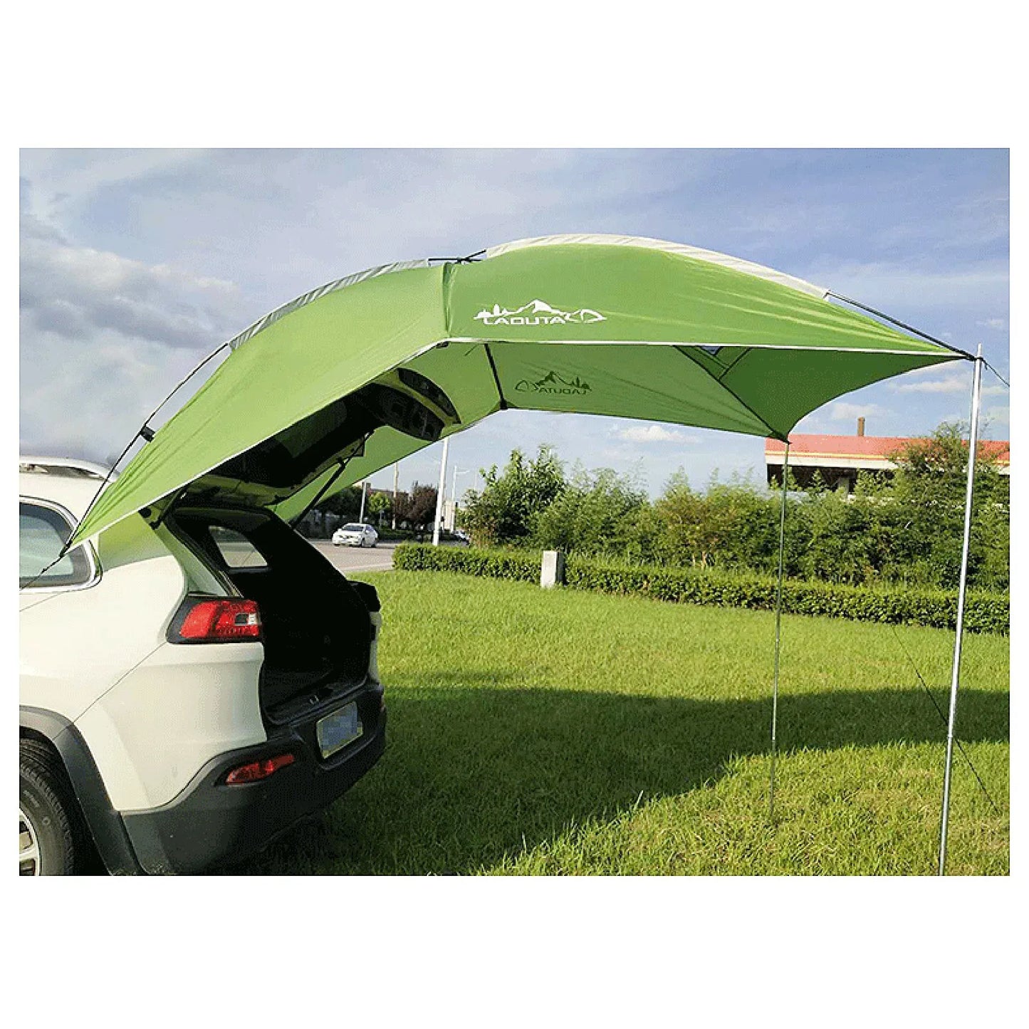 2.8x1.9M Portable and Foldable Outdoor Rainproof and Sunshade Car Rear Tent for Camping