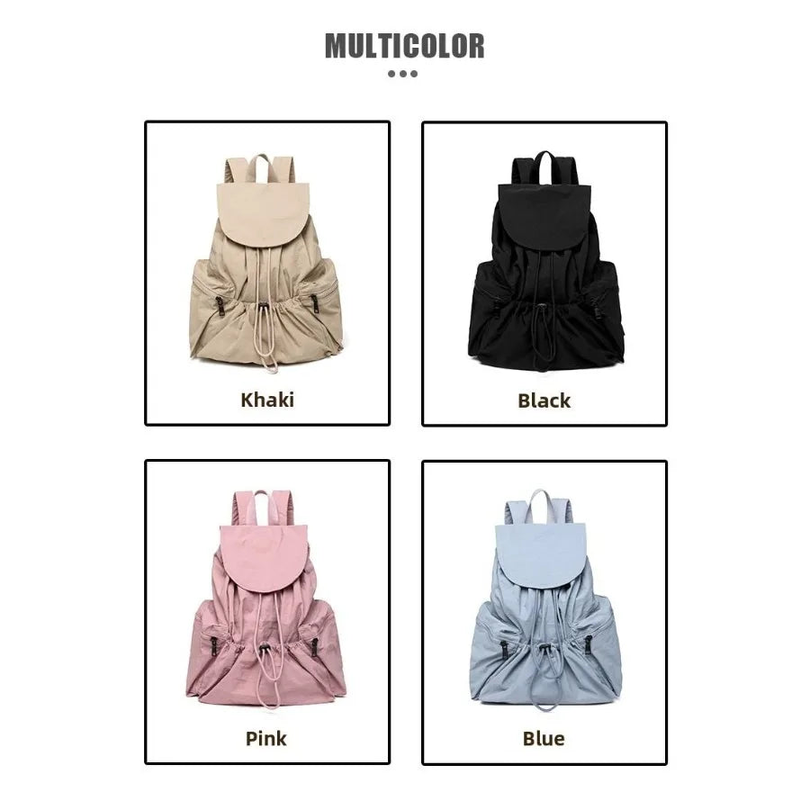 New Korean niche largecapacity lightweight nylon cloth shoulder bag girls casual travel commuting college students backpacks