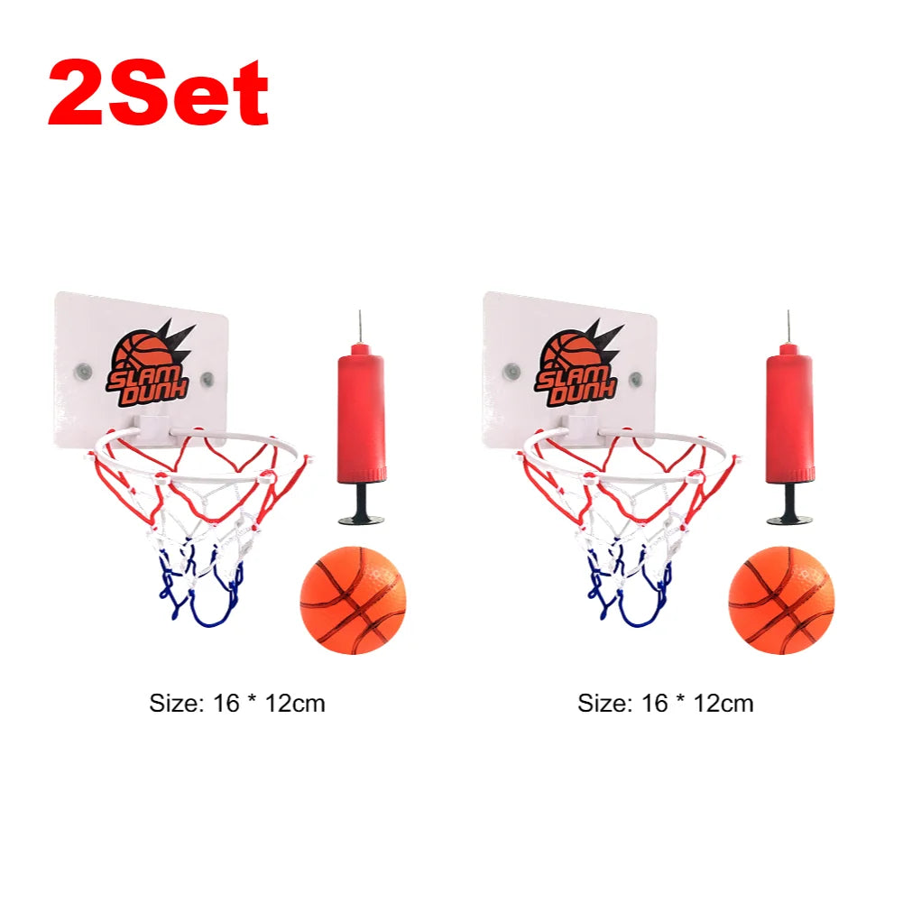 1-5Set Mini Basketball Hoop Set With Ball And Inflatable Kids Funny Game Home Sports Wall Hanging Basket Pump For Indoor Outdoor