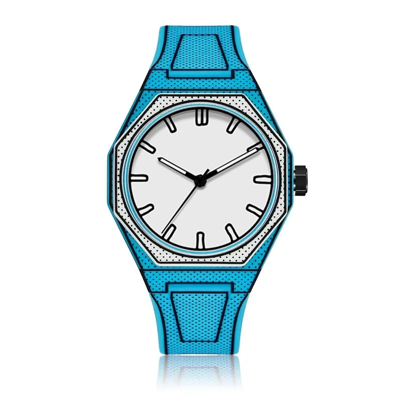 Hot Sale Silicone Comic Design Quartz Watch Classic Anime Lines Men Watches Watch Strap Sport Watches Man AAA Plastic Clock