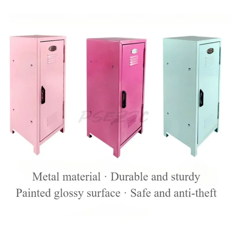Iron Storage Box Dormitory Cosmetics Storage Cabinet Mini Safe Girls' Holiday Gifts Desktop Small Items Mini Storage Cabinet