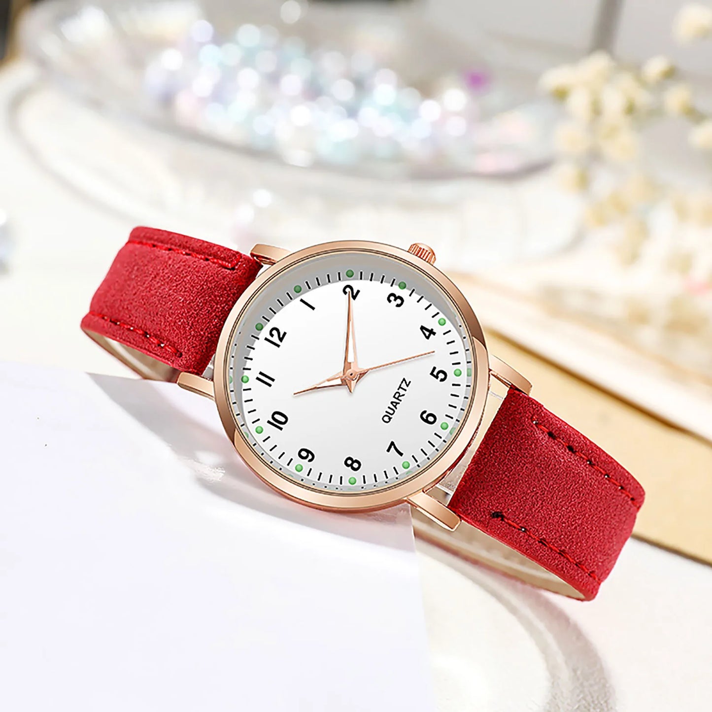 Fashion Temperament Ladies Belt Watch Analog Luminous Quartz Watch Fashionable Simple Style Quartz Wristwatch Reloj Mujer