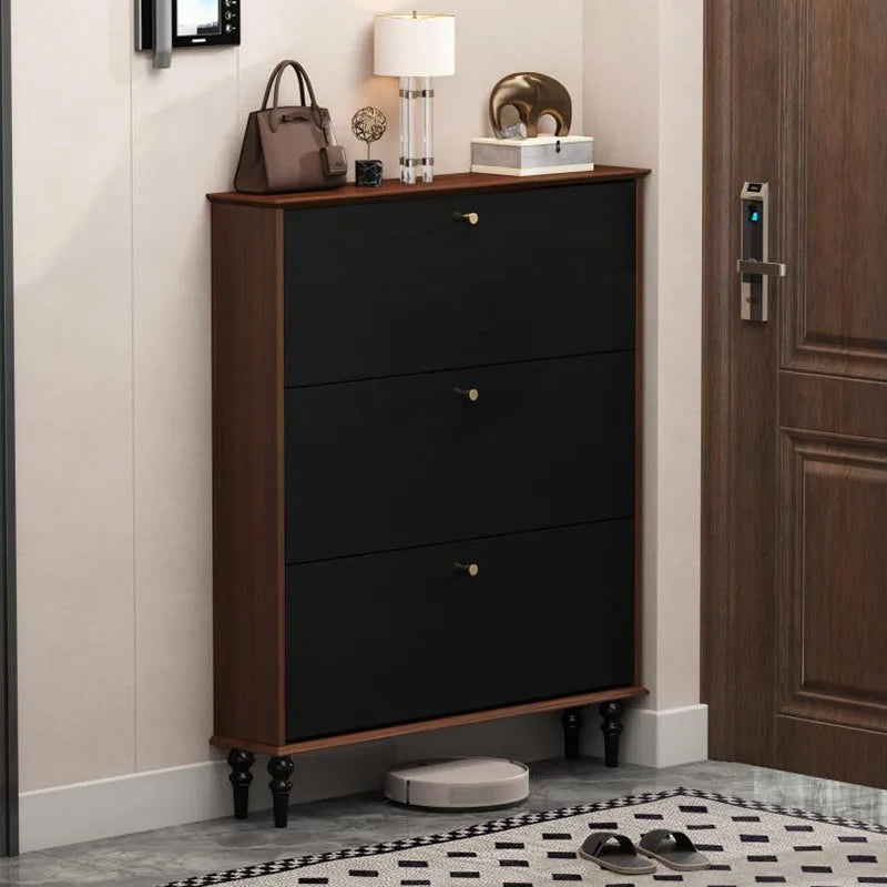 Vertical Storage Shoe Cabinet Organizer Mobile Living Room Shoe Shelf Wooden College Dorm Essentials Gabinete Hotel Furniture