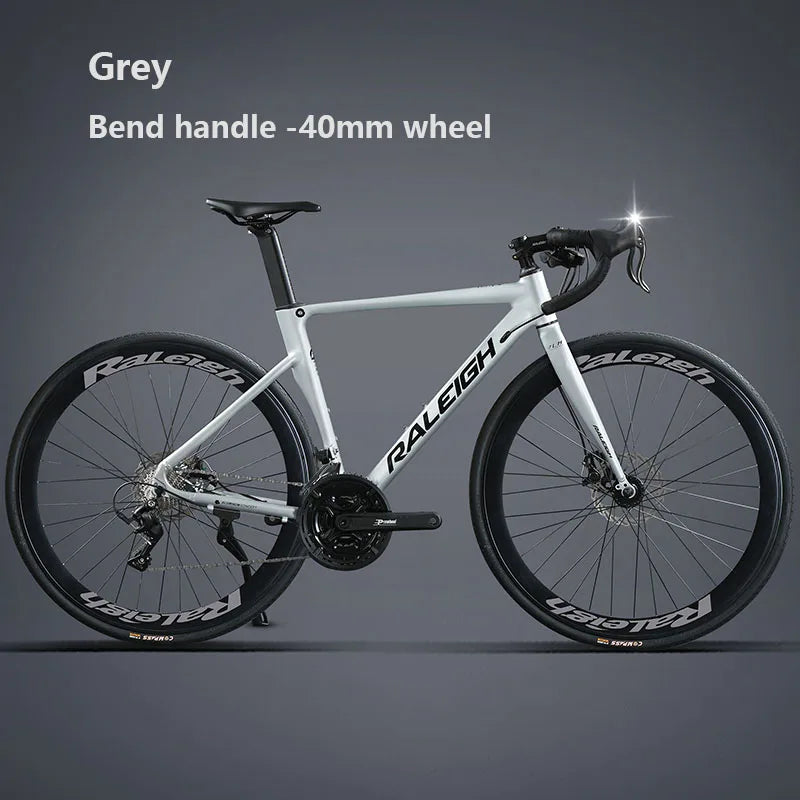 Aluminum Alloy Gravel Bike Road Bicycle.700C Racing Road Bike,40/60mm 16/18/24/27 Speed,Road Cycling Bicycle for Student Adult