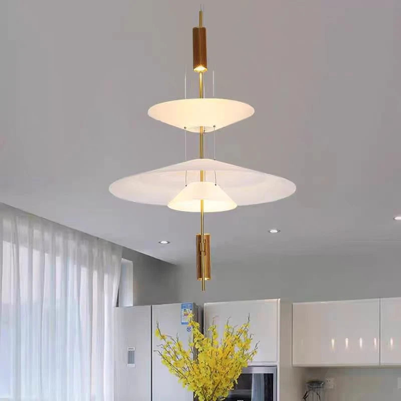 Modern Personality Led Flying Saucer Chandelier Home Decoration Interior Lighting Designer Table Bar Living Room Chandelier