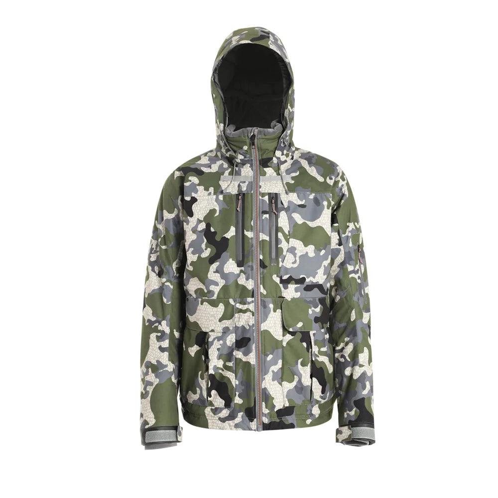 AinFad hunting clothing, waterproof windproof insulated hunting jacket camouflage fishing coat