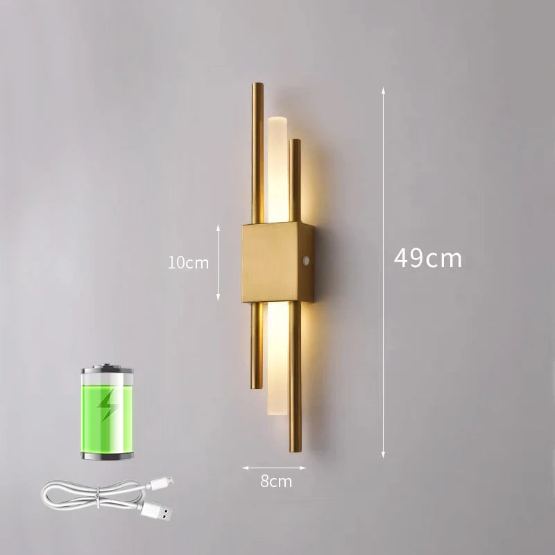 Nordic LED Wall sconce Lamp Indoor USB Plug in Light Bedroom Bedside Living Room Home Hotel Stairs Decoration Modern Wall Lamp