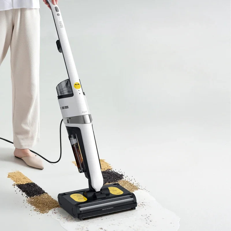 Deerma Floor Scrubber Household Dual Brush Hand Wash Free Fully Automatic Dry and Wet Cleaning Vacuum Mopping Integrated VX20