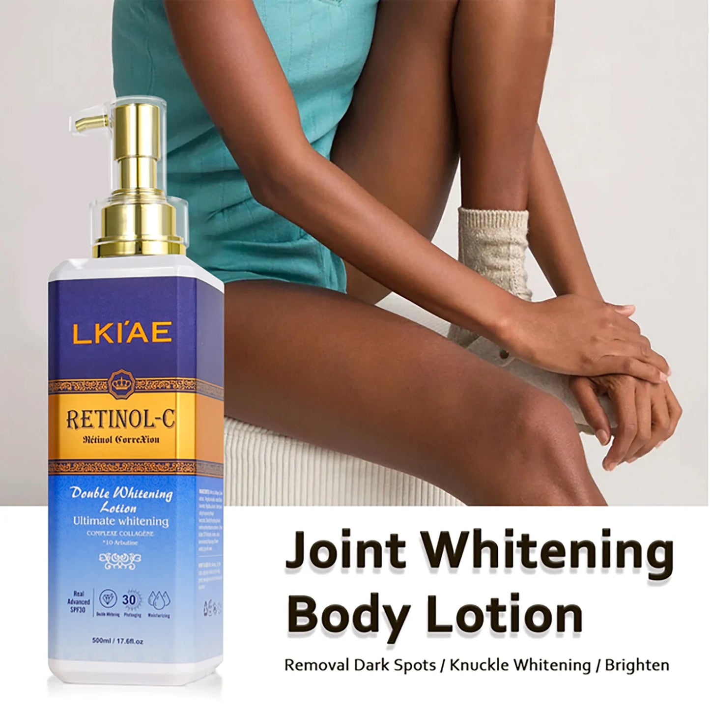 LKIAE Real Retinol Whitening Skin Care Set, Moisturizing, Reduce Wrinkles, Dark Spots, Anti-Aging, With Collagen, Snail Extract
