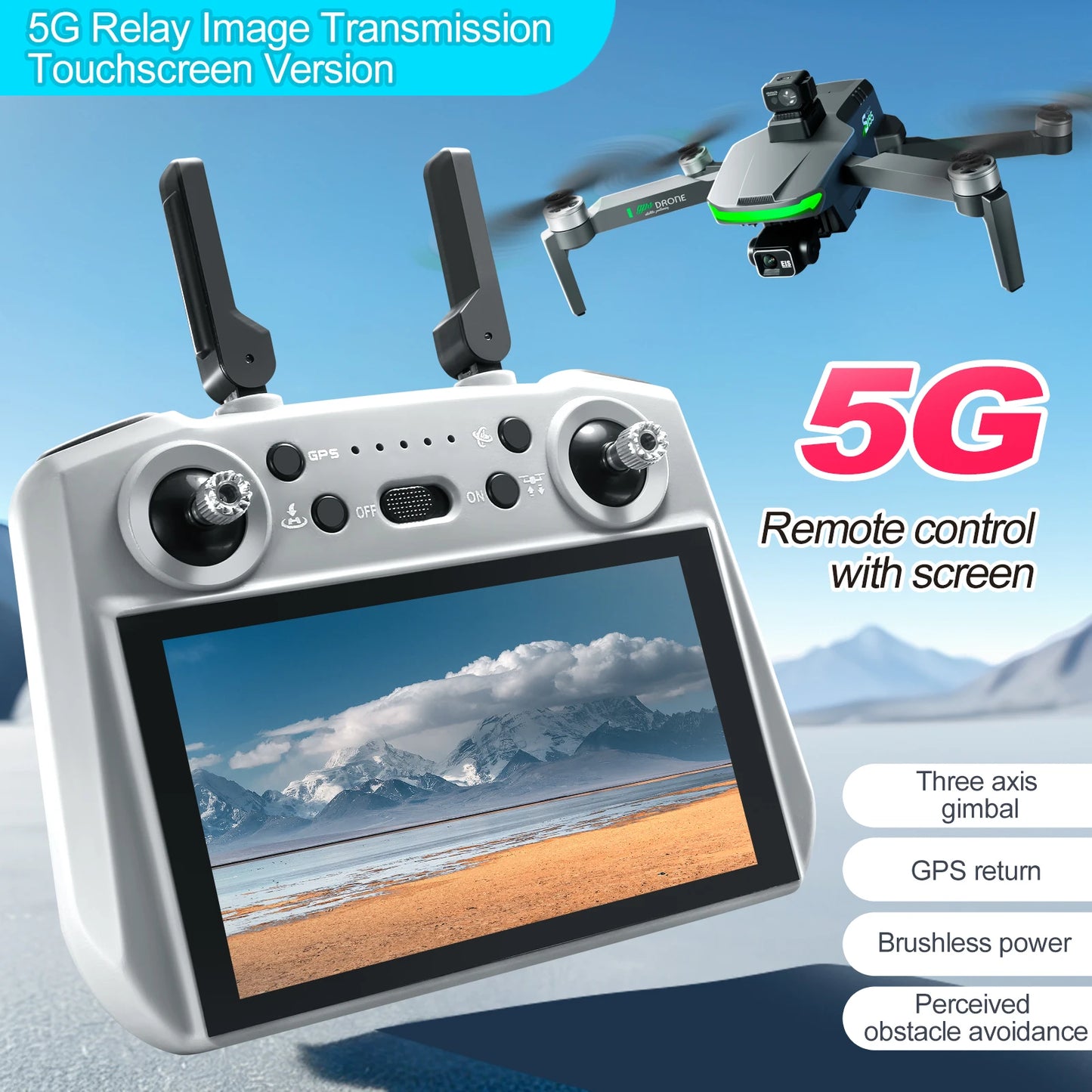 2025 NEW HOT S155 GPS Drone 8K Professional Dual HD Camera 5G FPV 360° Obstacle Avoidance Brushless Motor Rc Quadcopter Dron Toy