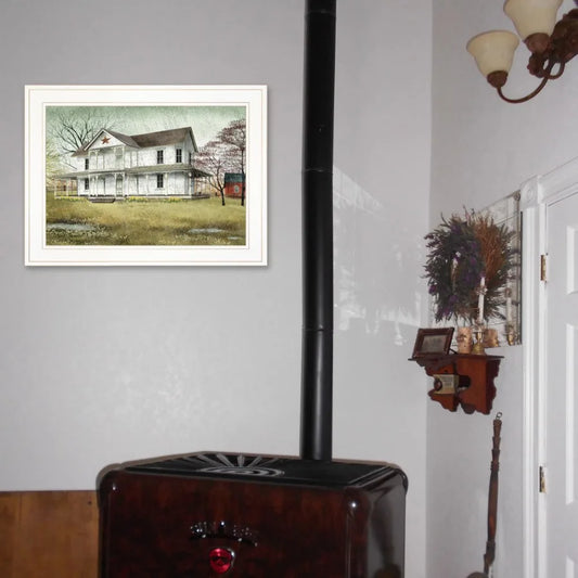 "April Showers" by Billy Jacobs Ready to Hang Framed Print White Frame