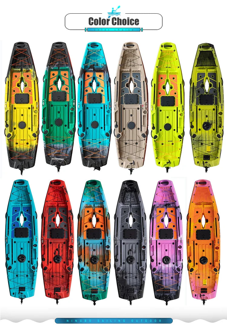 New Designed 10ft 1 Person Modular Fishing Kayak With Pedals Detachable Foldable Kayak Suit for Electric Motor