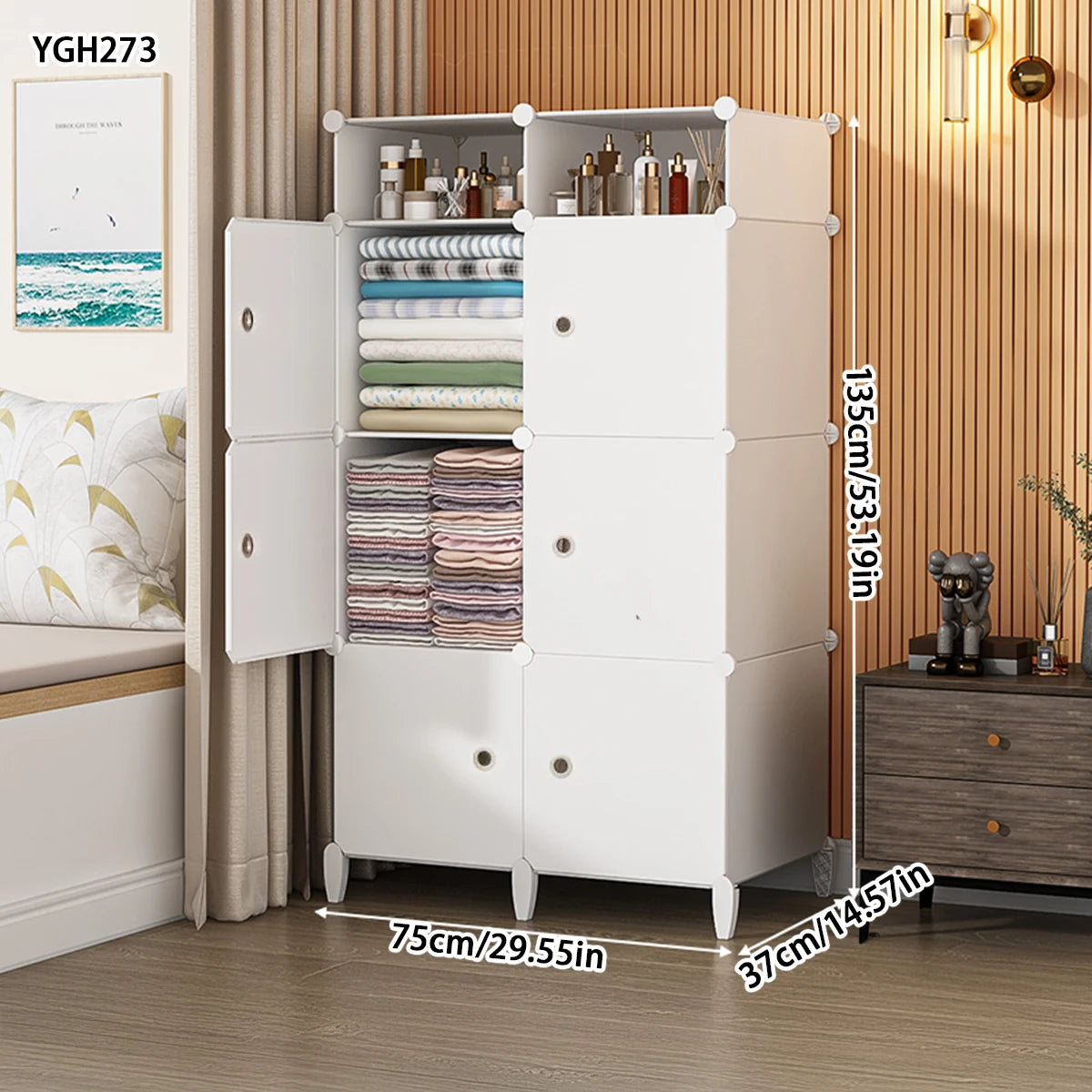 Children's Wardrobe Simple Assembly Storage Cabinet Single Dormitory Economical Rental Room Strong and Durable Baby Wardrobe
