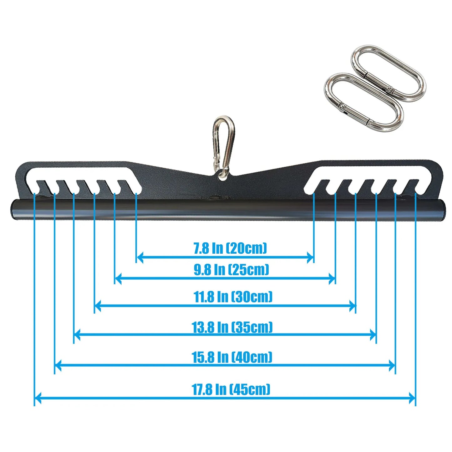 Adjustable Lat Pull down Bar, Cable Machine Attachments for Gym, Home Gym Fitness T-bar Row Pulldown Attachments, Wide Grip