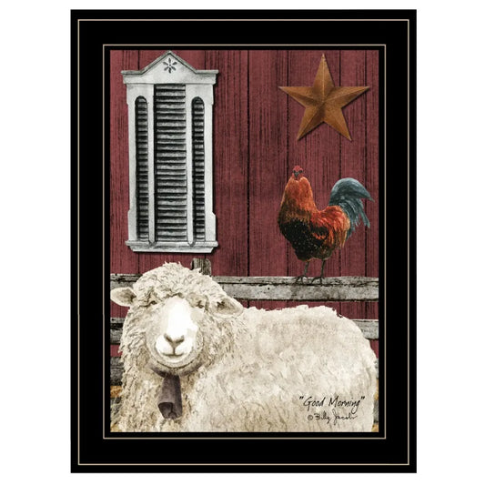 "Good Morning" by Billy Jacobs Ready to Hang Framed Print Black Frame