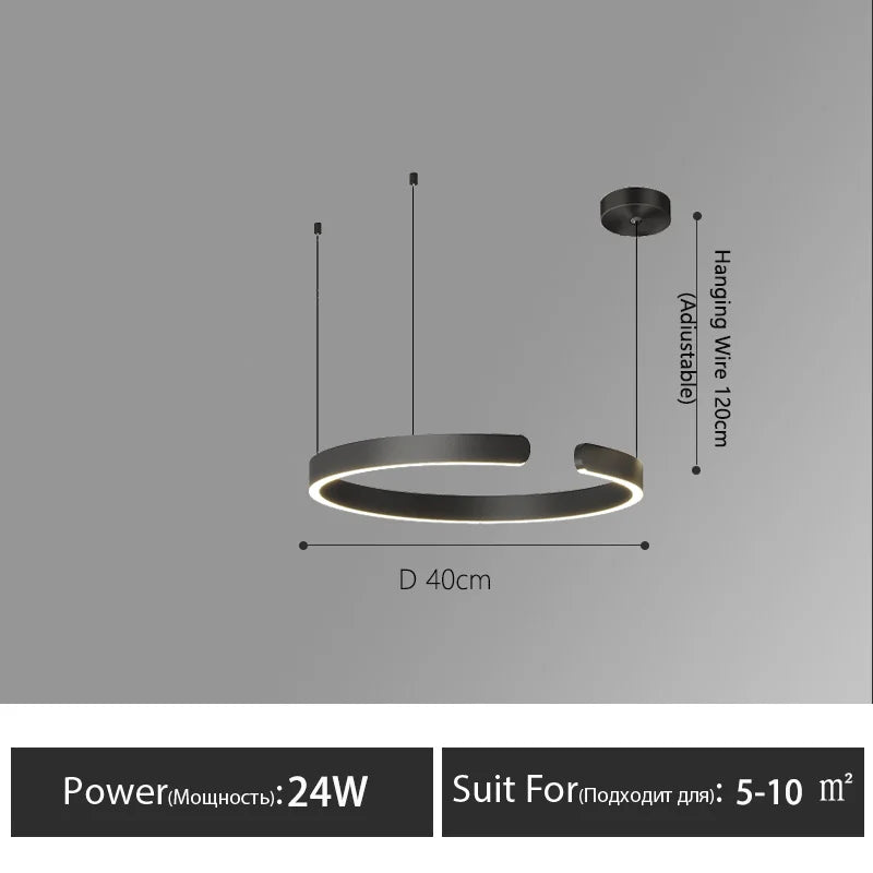Minimalist restaurant lamp modern minimalist Nordic bar dining room dining table lamp designer C-word restaurant chandelier