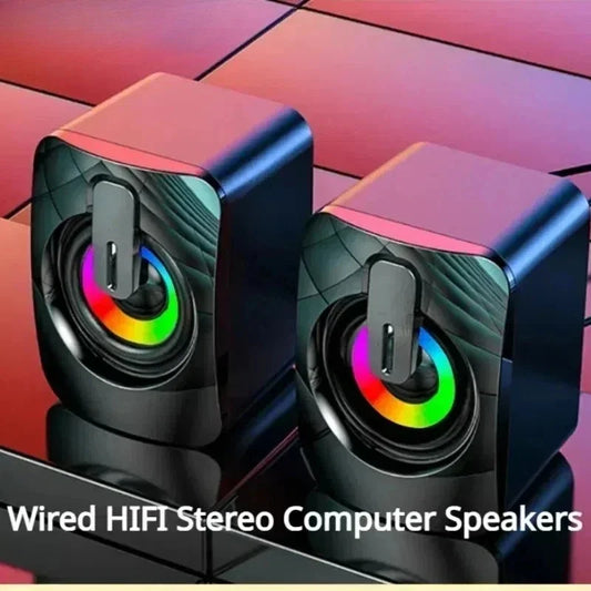 35mm AUX Computer Speaker Stereo Sound With Microphone For PC Macbook Desktop Notebook Home Office Loudspeaker Audio System