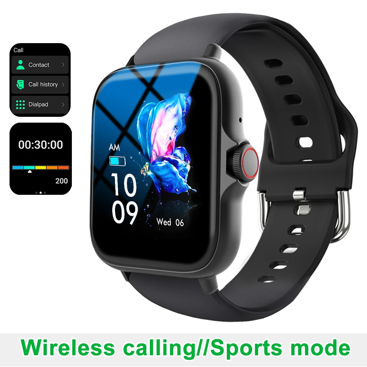 Smart watch, can answer and make calls, message reminder, multiple APP reminders, suitable for men and women, custom wallpaper