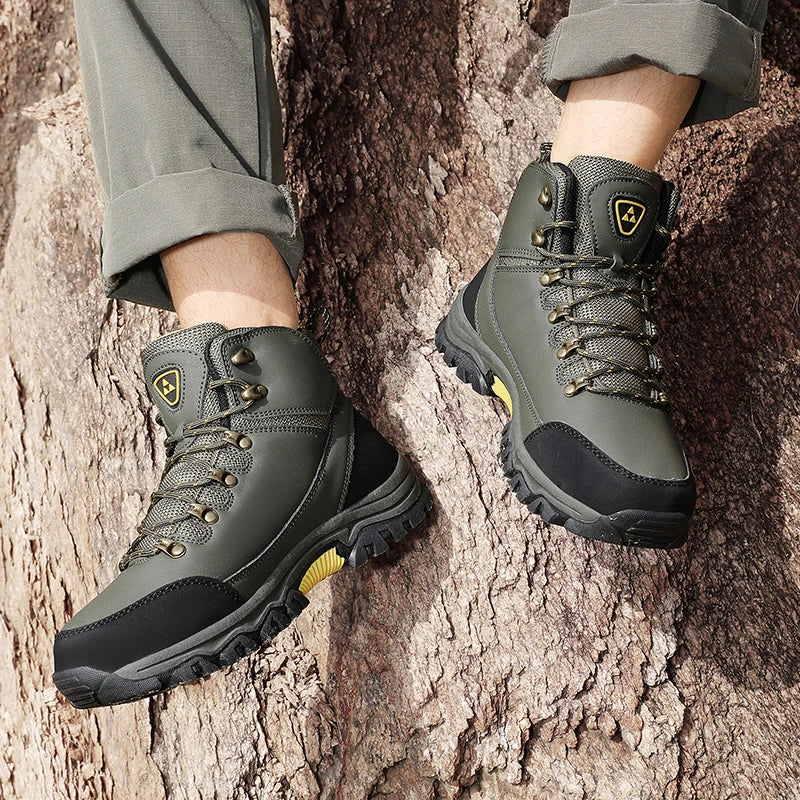 Hiking Shoes Men Ankle Boots Outdoor Camping Anti-collision Climbing Shoe Lace Up Climbing Trekking Sneakers