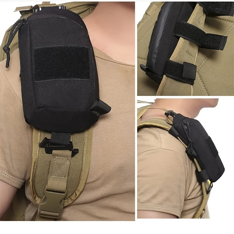 Tactical EDC Accessory Bag, Outdoor Portable Hiking Equipment, Mountaineering Mobile Phone Holster, Durable Oxford Cloth