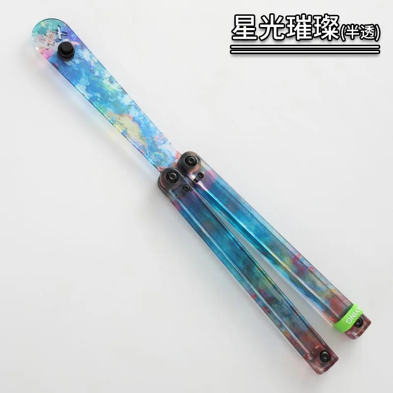 Hunting Accessories Trainer ABS Handle with Bushing Structure Butterfly Knife Training Butterfly Handshake Knife Prop