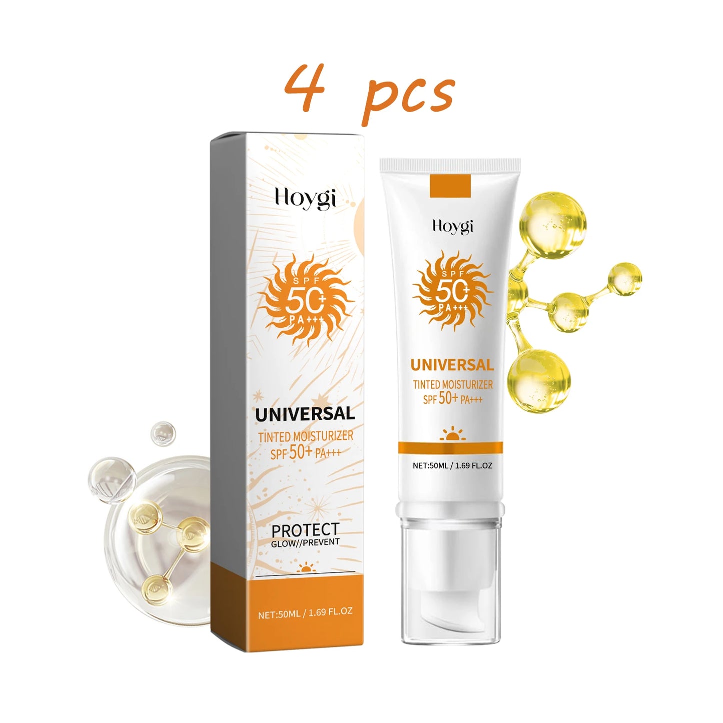 Natural Face Sunscreen Foundation Cream Outdoor Protects Face Sunblock Moisturizing Glowing Repair Damaged Skin Spf50+ Cream