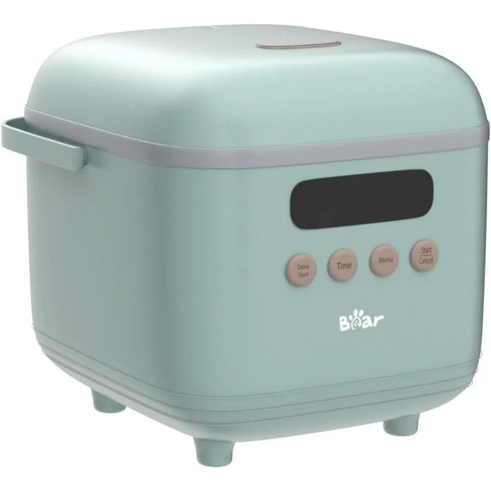 Bear Rice Cooker 4 Cups (UnCooked), Rice Cooker Small, 6 Cooking Functions, Advanced Fuzzy Logic Micom Technology, 24 Hours