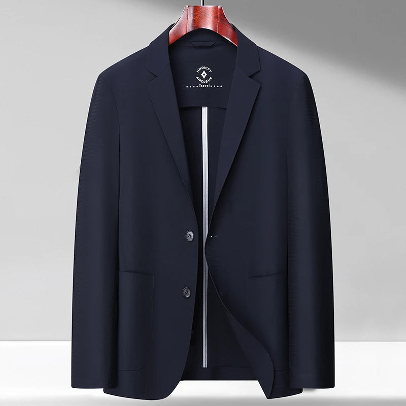 2025 Spring/Summer Lightweight Luxury Suit Jacket Handsome Smooth Breathable Casual Sun Protection No Lining West Fashion