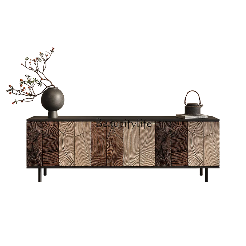 Italian light luxury TV cabinet living room home storage locker