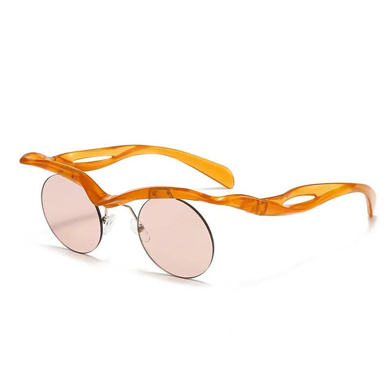 Women Fashion Round Sunglasses Designer Special-shaped Sun Glasses For  Men Round Rimless Outdoor Party Accessory Unisex Eyewear