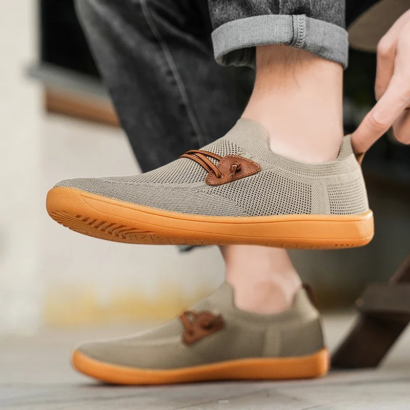 Men's One Foot Walking Shoe Wide Foot Non Slip Running Shoes Breathable Fitness Shoes Lightweight Fitness Sports Shoes Tennis