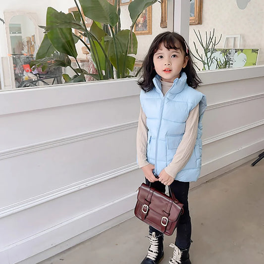 Autumn Children Warm Thicken Vest Baby Acetate Waistcoat Kids Outerwear Coat Children Clothing Winter Boys Girls Jackets Vest