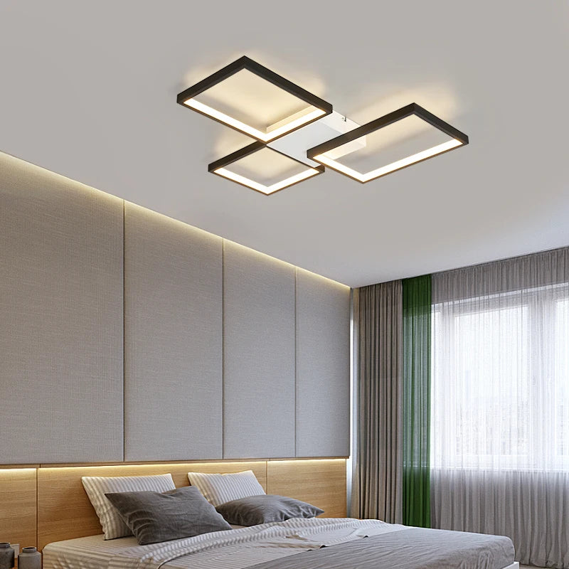 New Modern Led Ceiling Lights for livingroom bedroom lustre home decor Dimmable Ceiling light Black/Gold Ceiling Lamp Fixtures