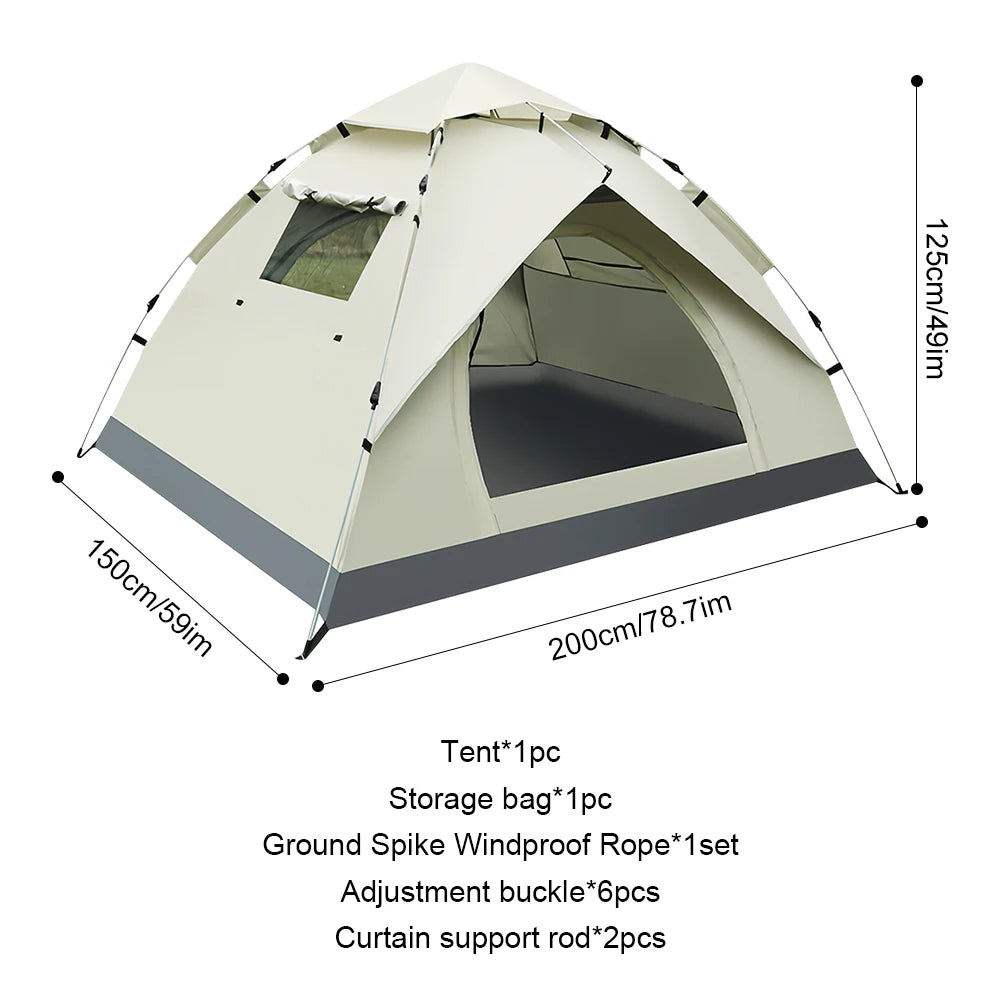 Outdoor Camping Tent Fully Automatic Quick Open Waterproof Lightweight Tent Portable Collapsible UV Protection Easy Set Up Tents