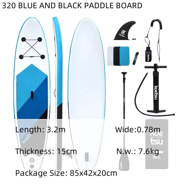 Inflatable  Surfboard with Pump Stand Up Racing Paddle Board PVC Standing Sup Accessories Surfing Board for Outdoor Water Sports