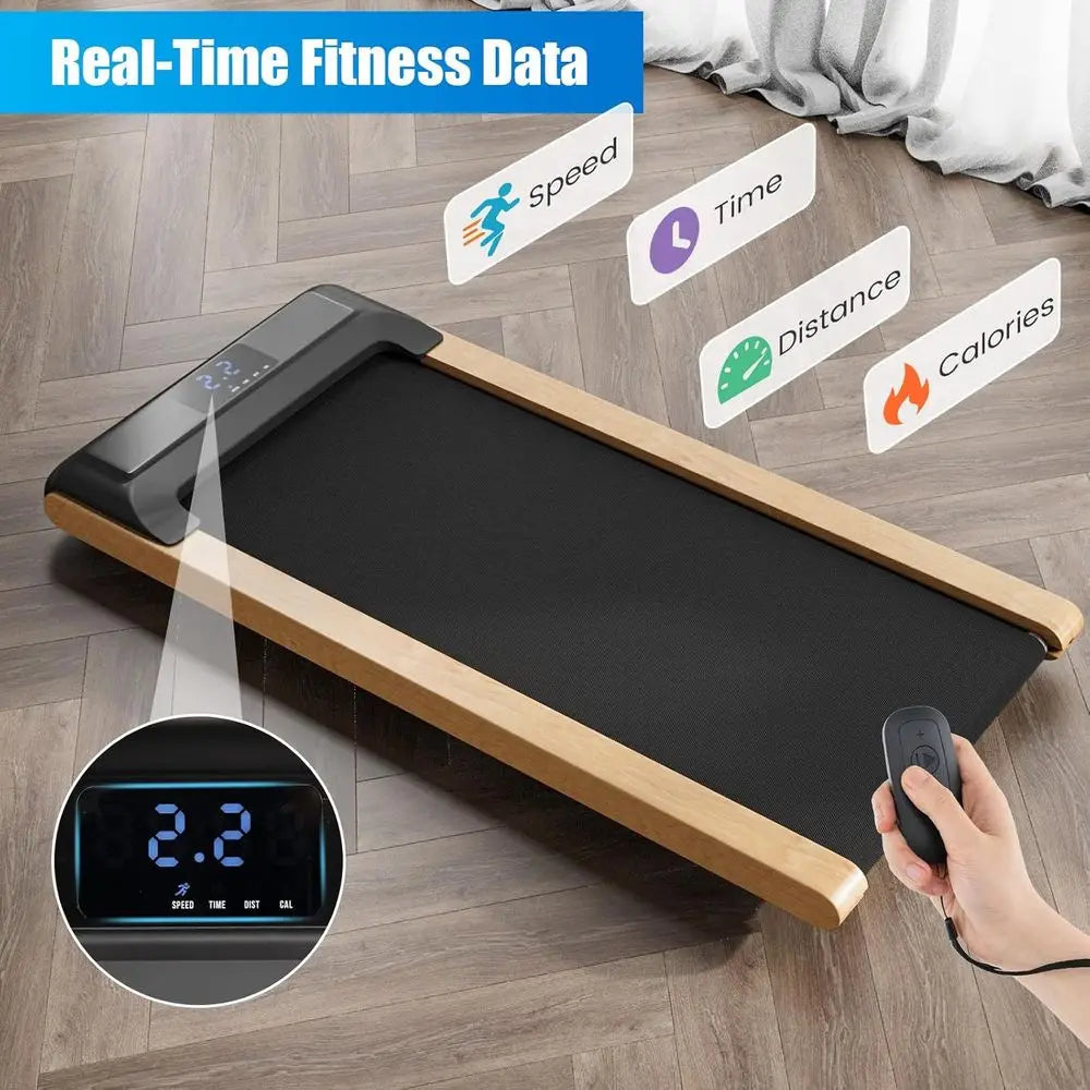 Compact Desk Treadmill - 2.25HP, Smart App, LED Display, 7-Layer Belt, 0.6-3.8 MPH for Home & Office
