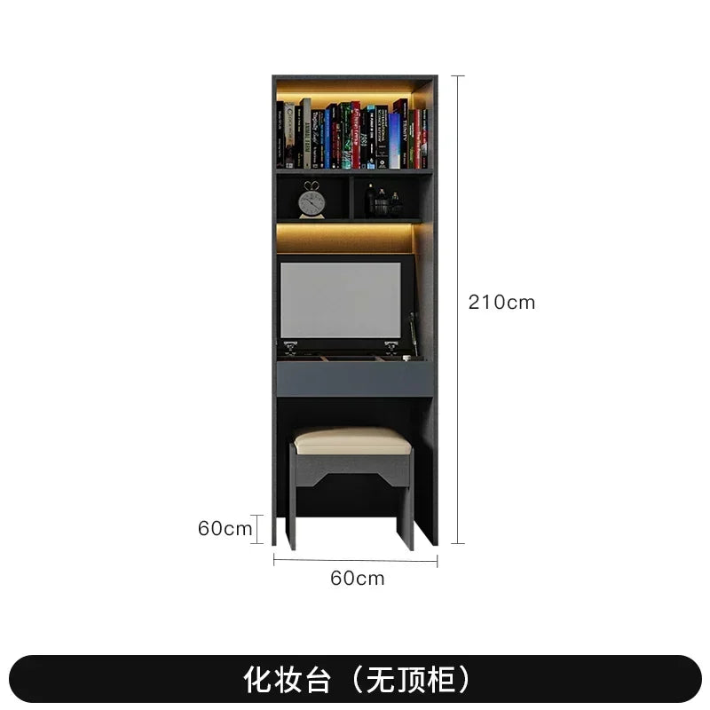 Mirror Cabinets Wardrobe Storage Cupboard Display Desk Clothes Closet Filing Shelves Simple Makeup Cube Ropero Salon Furniture