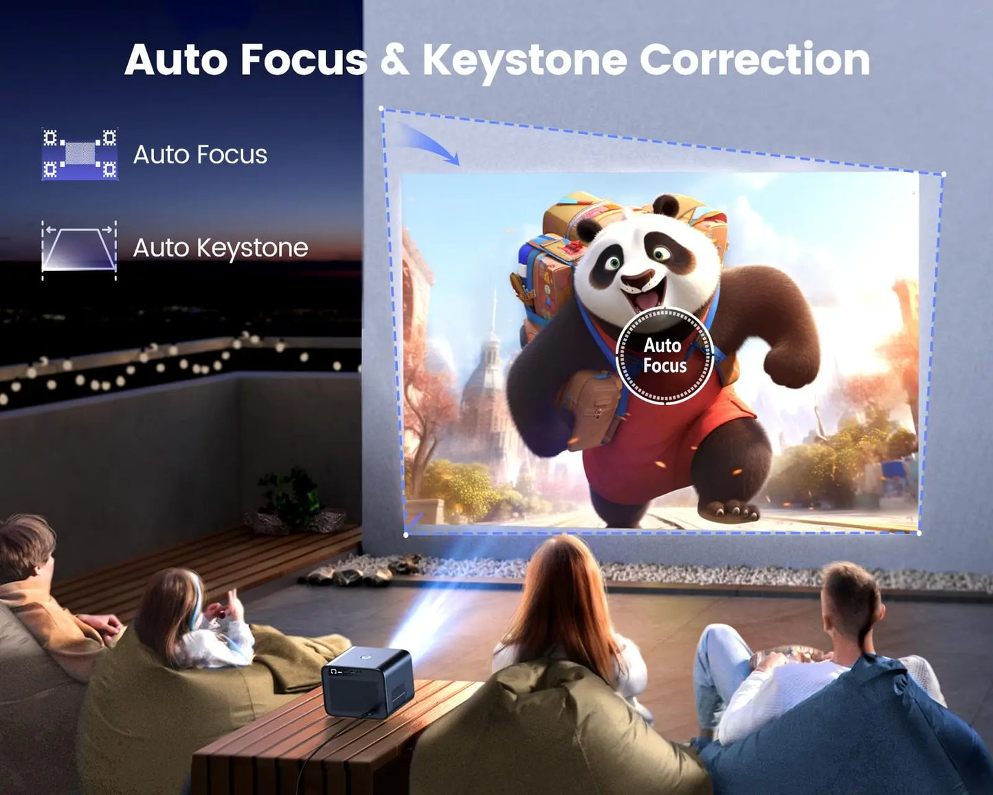 Projector 4K WiFi 6 Bluetooth Support Dolby 30000Lumens Auto Focus/Keystone Netflix Certified Full Hd 1080p Native Home Theater